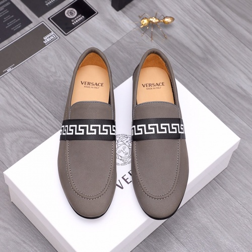 Replica Versace Leather Shoes For Men #957526 $92.00 USD for Wholesale