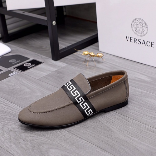 Replica Versace Leather Shoes For Men #957526 $92.00 USD for Wholesale
