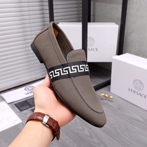Replica Versace Leather Shoes For Men #957526 $92.00 USD for Wholesale