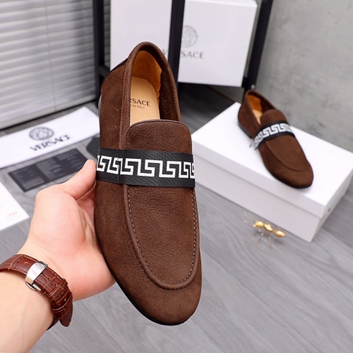 Replica Versace Leather Shoes For Men #957527 $92.00 USD for Wholesale