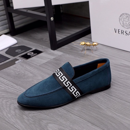 Replica Versace Leather Shoes For Men #957528 $92.00 USD for Wholesale