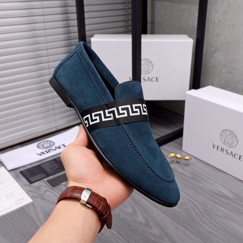 Replica Versace Leather Shoes For Men #957528 $92.00 USD for Wholesale