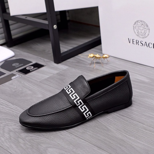 Replica Versace Leather Shoes For Men #957529 $92.00 USD for Wholesale