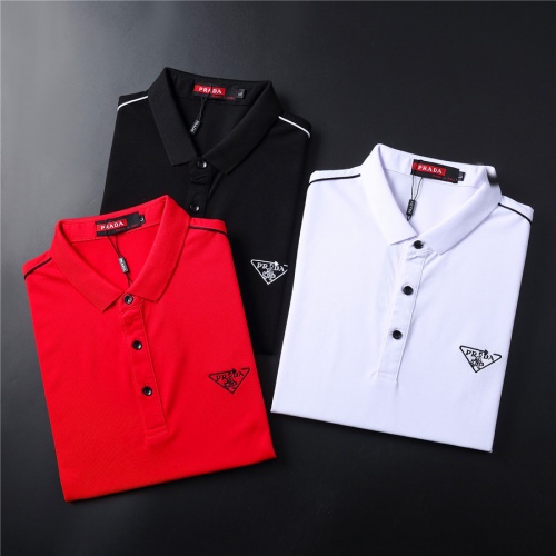 Replica Prada T-Shirts Short Sleeved For Men #957977 $38.00 USD for Wholesale