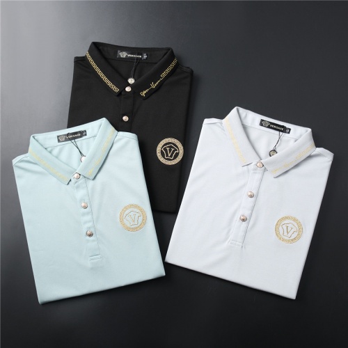 Replica Versace T-Shirts Short Sleeved For Men #957996 $38.00 USD for Wholesale