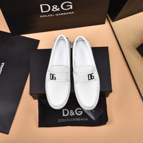 Replica Dolce & Gabbana D&G Leather Shoes For Men #958186 $80.00 USD for Wholesale