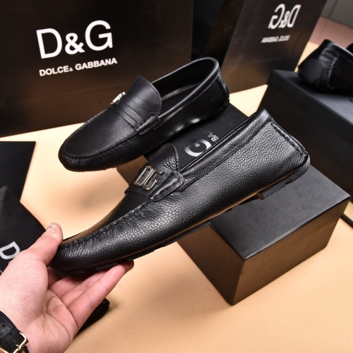 Replica Dolce & Gabbana D&G Leather Shoes For Men #958187 $80.00 USD for Wholesale