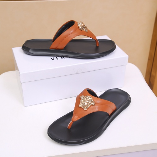 Replica Versace Slippers For Men #958473 $48.00 USD for Wholesale