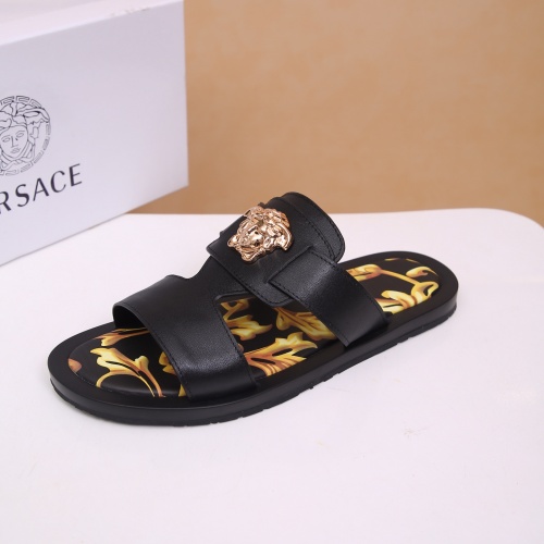 Replica Versace Slippers For Men #958475 $48.00 USD for Wholesale
