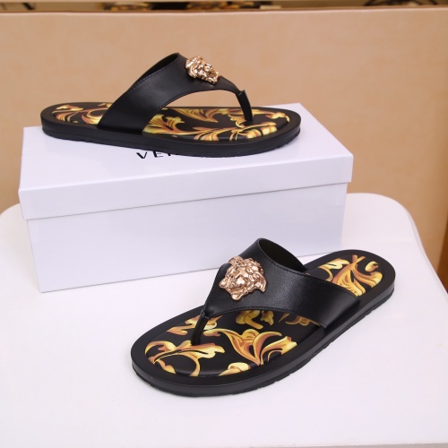 Replica Versace Slippers For Men #958477 $48.00 USD for Wholesale