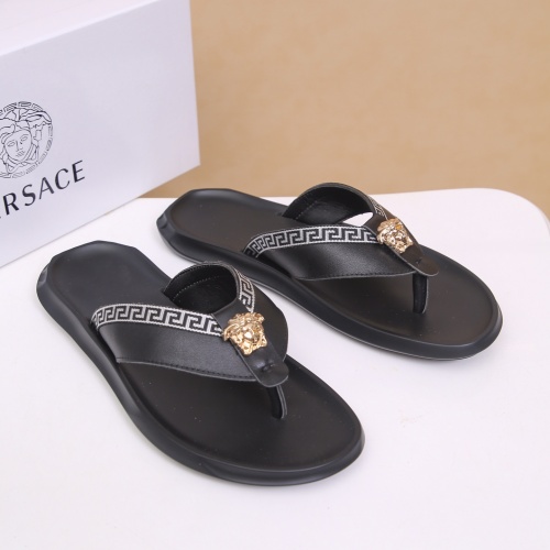 Replica Versace Slippers For Men #958483 $45.00 USD for Wholesale