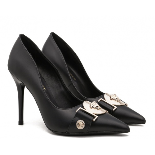 Versace High-Heeled Shoes For Women #958843 $80.00 USD, Wholesale Replica Versace High-Heeled Shoes