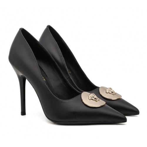 Versace High-Heeled Shoes For Women #958844 $80.00 USD, Wholesale Replica Versace High-Heeled Shoes