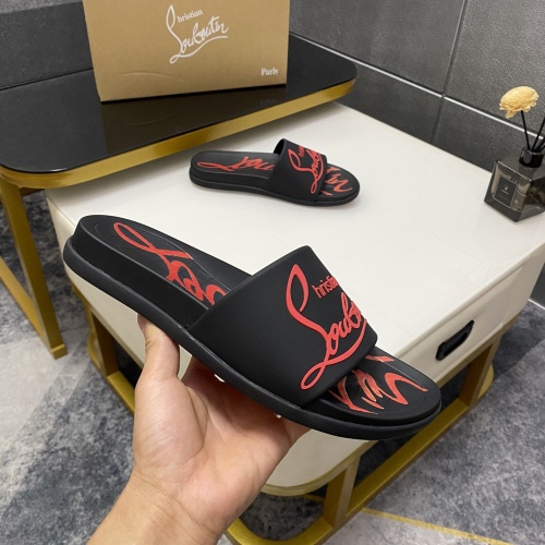 Replica Christian Louboutin CL Slippers For Men #959191 $56.00 USD for Wholesale