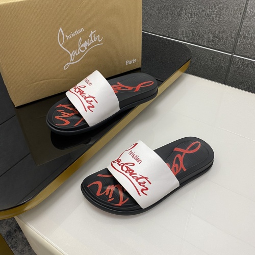 Replica Christian Louboutin CL Slippers For Men #959192 $56.00 USD for Wholesale