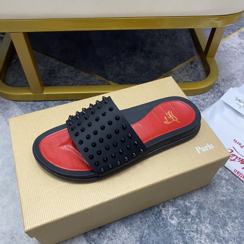Replica Christian Louboutin CL Slippers For Men #959193 $56.00 USD for Wholesale