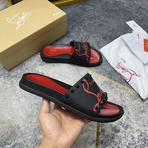 Replica Christian Louboutin CL Slippers For Men #959194 $56.00 USD for Wholesale
