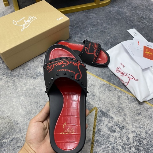 Replica Christian Louboutin CL Slippers For Men #959194 $56.00 USD for Wholesale