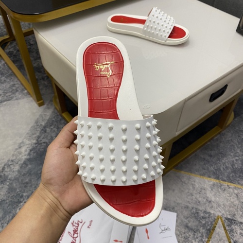 Replica Christian Louboutin CL Slippers For Men #959195 $56.00 USD for Wholesale