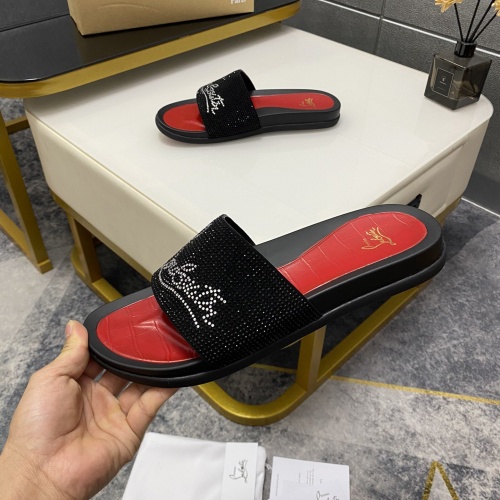 Replica Christian Louboutin CL Slippers For Men #959196 $56.00 USD for Wholesale
