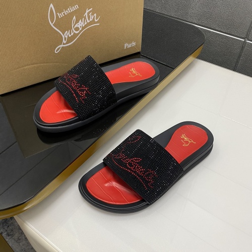 Replica Christian Louboutin CL Slippers For Men #959197 $56.00 USD for Wholesale