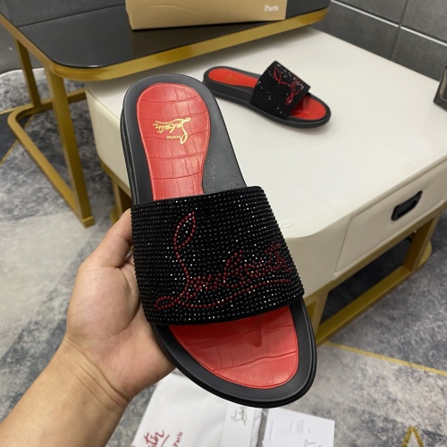 Replica Christian Louboutin CL Slippers For Men #959197 $56.00 USD for Wholesale