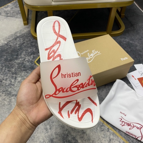 Replica Christian Louboutin CL Slippers For Men #959198 $52.00 USD for Wholesale