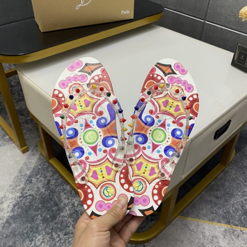 Replica Christian Louboutin CL Slippers For Men #959202 $42.00 USD for Wholesale