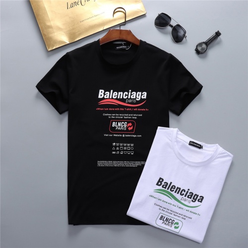 Replica Balenciaga T-Shirts Short Sleeved For Men #959897 $27.00 USD for Wholesale