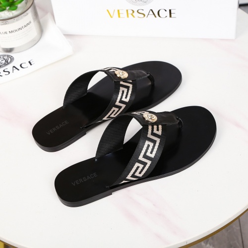 Replica Versace Slippers For Men #960208 $100.00 USD for Wholesale