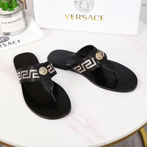 Replica Versace Slippers For Men #960208 $100.00 USD for Wholesale