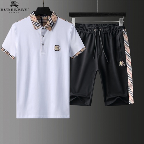 Burberry Tracksuits Short Sleeved For Men #961066 $72.00 USD, Wholesale Replica Burberry Tracksuits