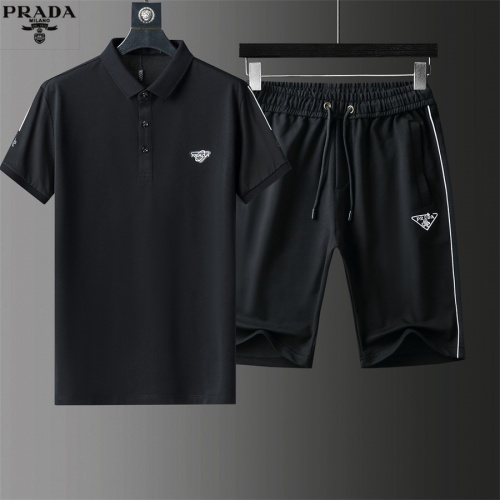 Prada Tracksuits Short Sleeved For Men #961081 $72.00 USD, Wholesale Replica Prada Tracksuits