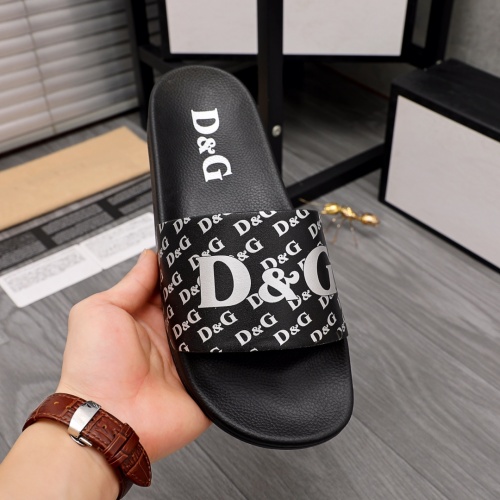 Replica Dolce & Gabbana D&G Slippers For Men #961209 $40.00 USD for Wholesale