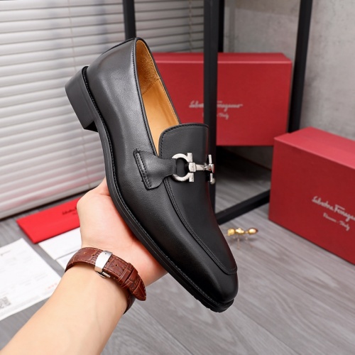 Replica Salvatore Ferragamo Leather Shoes For Men #961295 $82.00 USD for Wholesale