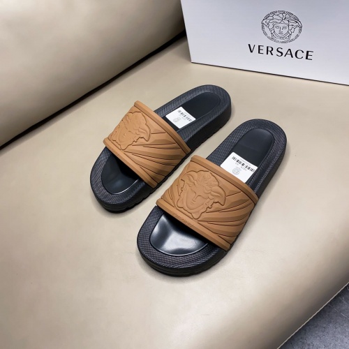 Replica Versace Slippers For Men #961367 $42.00 USD for Wholesale