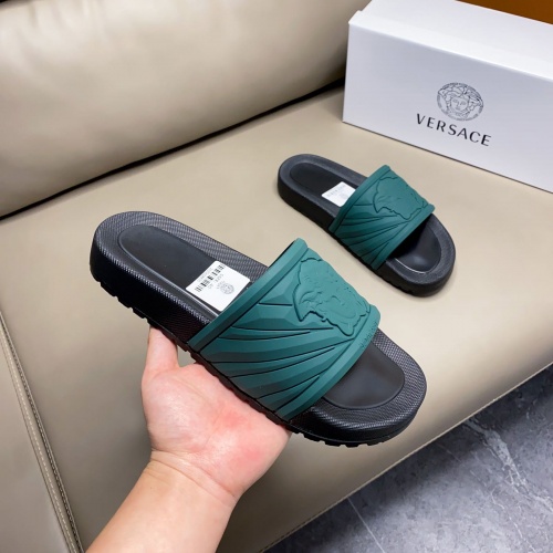 Replica Versace Slippers For Men #961368 $42.00 USD for Wholesale