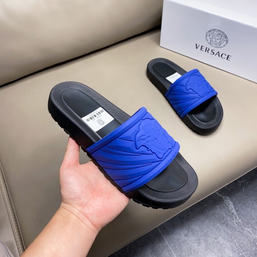 Replica Versace Slippers For Men #961370 $42.00 USD for Wholesale