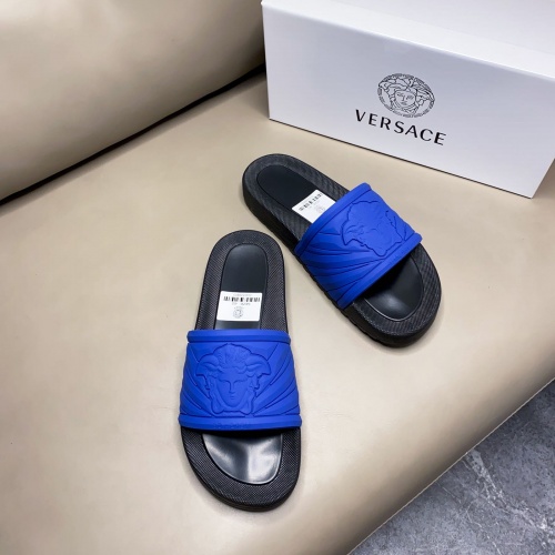 Replica Versace Slippers For Men #961370 $42.00 USD for Wholesale
