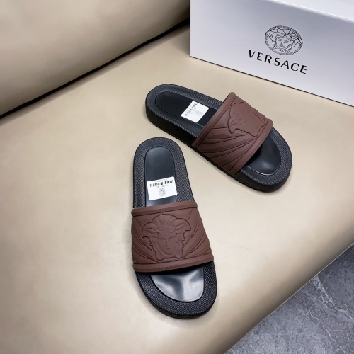 Replica Versace Slippers For Men #961372 $42.00 USD for Wholesale