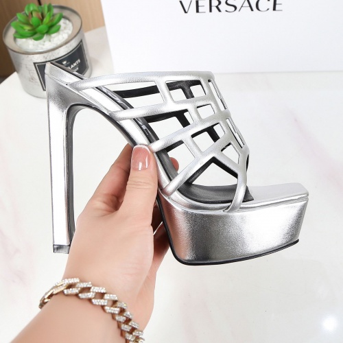 Replica Versace Slippers For Women #962027 $82.00 USD for Wholesale