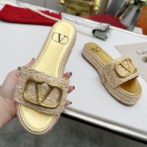 Replica Valentino Slippers For Women #962035 $76.00 USD for Wholesale