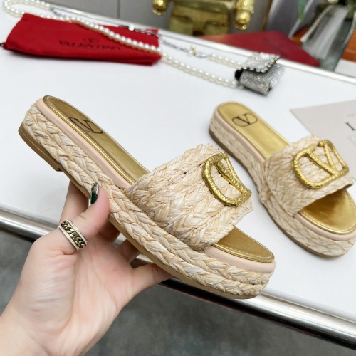 Replica Valentino Slippers For Women #962035 $76.00 USD for Wholesale