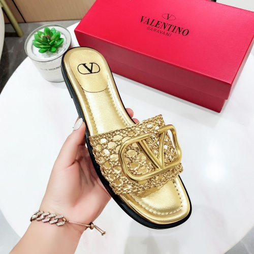 Replica Valentino Slippers For Women #962047 $60.00 USD for Wholesale
