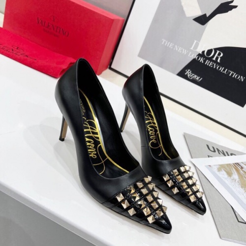 Replica Valentino High-Heeled Shoes For Women #962129 $80.00 USD for Wholesale