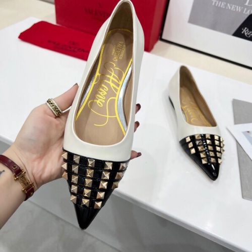 Replica Valentino Flat Shoes For Women #962134 $80.00 USD for Wholesale