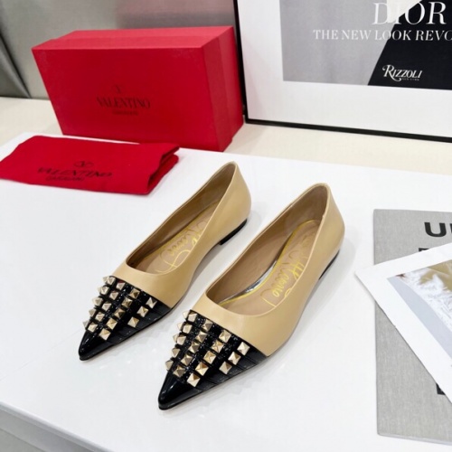 Valentino Flat Shoes For Women 962136 80.00 USD, Wholesale Replica