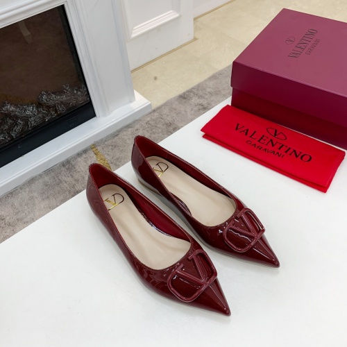 Replica Valentino Flat Shoes For Women #962155 $82.00 USD for Wholesale