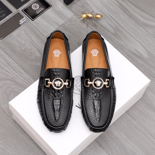 Replica Versace Leather Shoes For Men #962413 $68.00 USD for Wholesale
