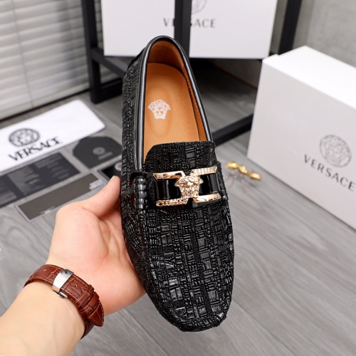Replica Versace Leather Shoes For Men #962414 $68.00 USD for Wholesale